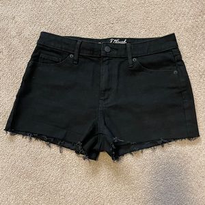 NWOT High Rise Black Denim Shorts